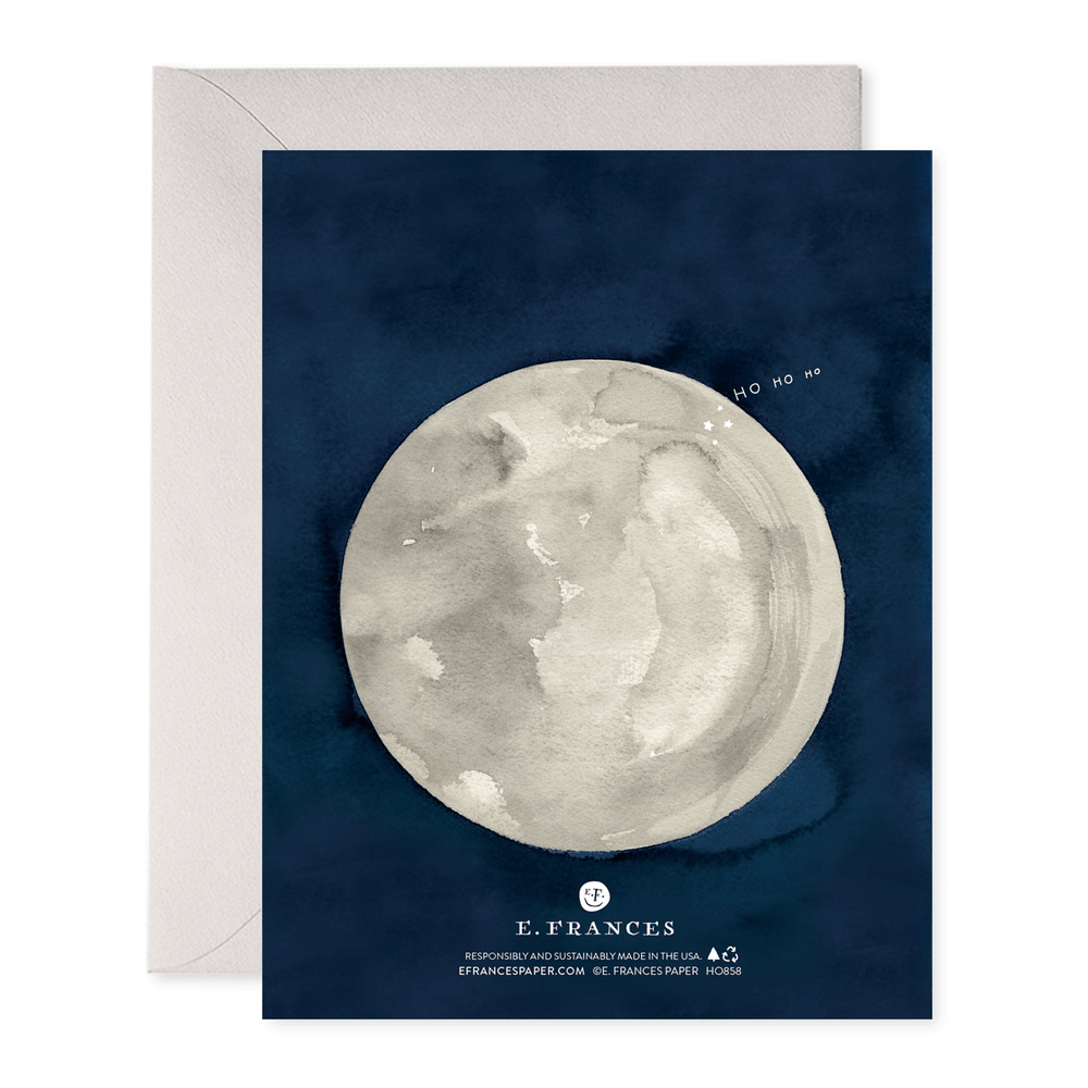 E. Frances Paper Single Card Santa Moon Card