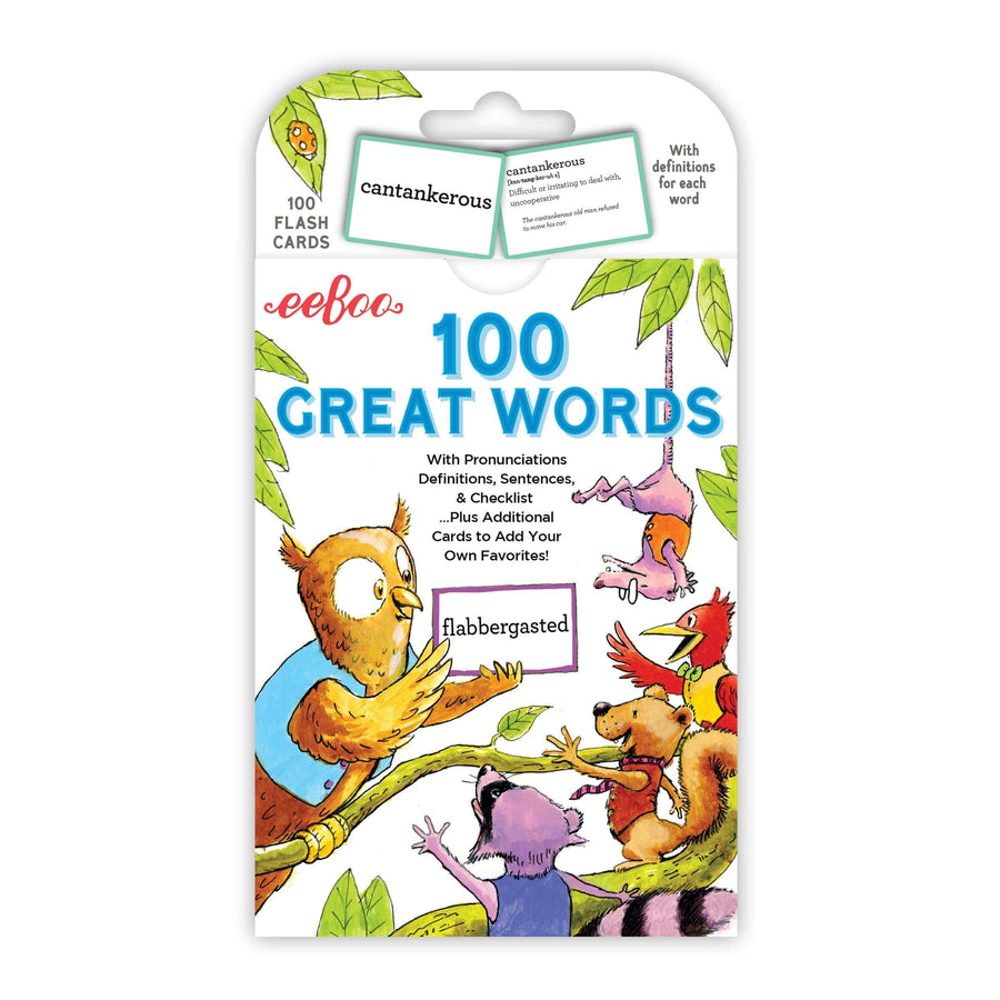 eeBoo Flash Cards 100 Great Words Vocabulary Flash Cards
