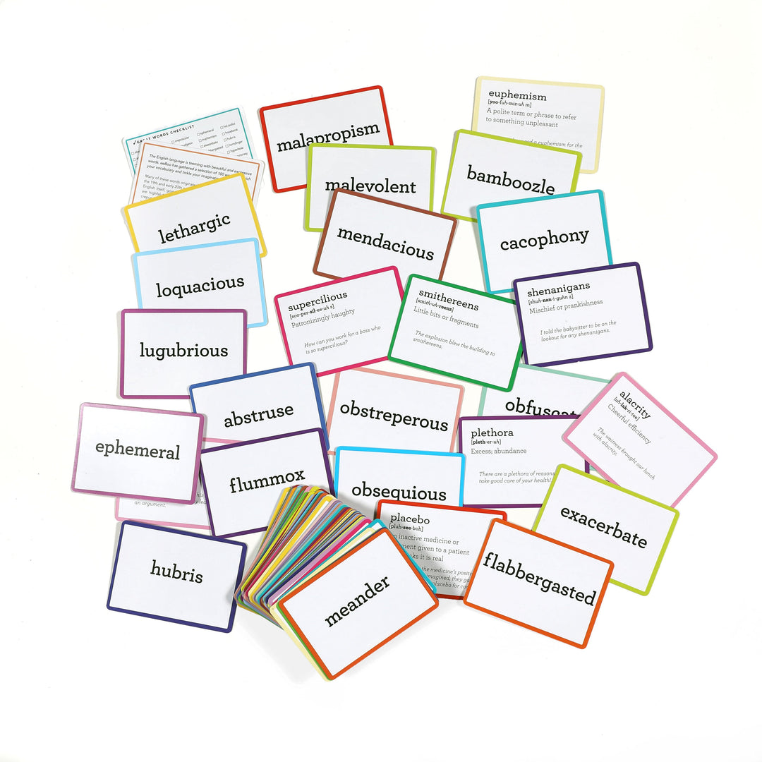 eeBoo Flash Cards 100 Great Words Vocabulary Flash Cards
