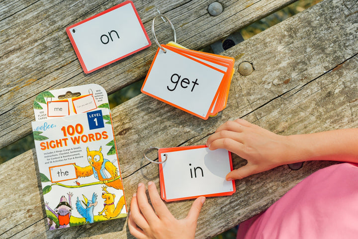 eeBoo Flash Cards 100 Sight Words Level 1 Literacy Flash Cards