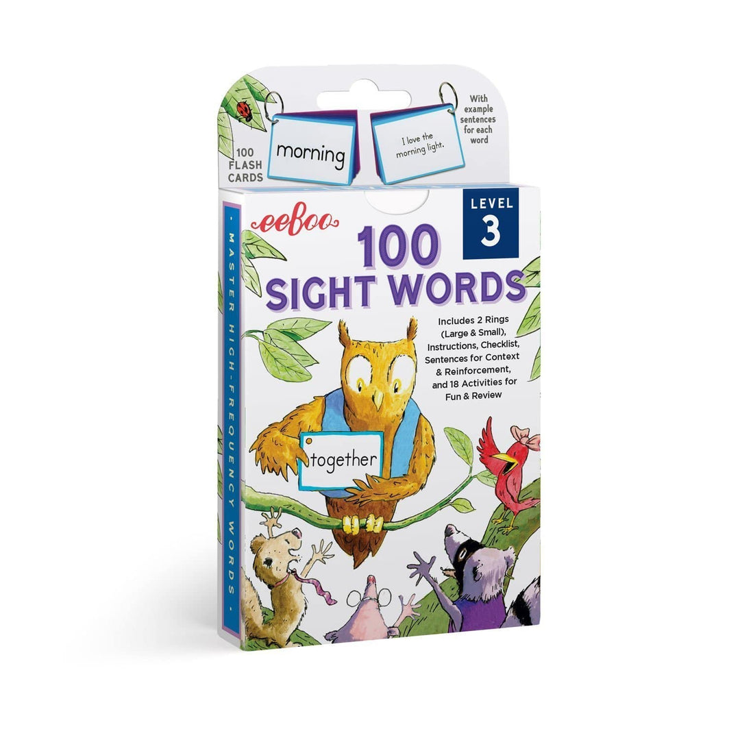 eeBoo Flash Cards 100 Sight Words Level 3 Literacy Flash Cards