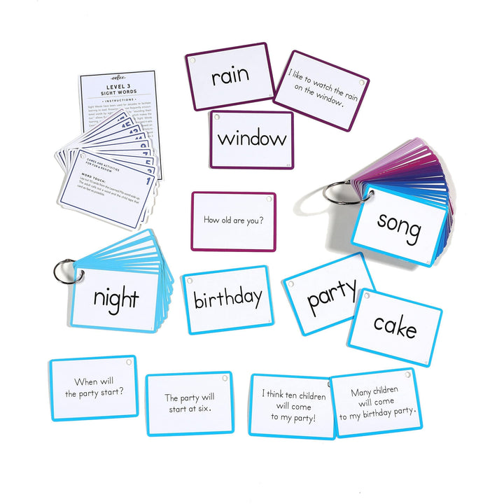 eeBoo Flash Cards 100 Sight Words Level 3 Literacy Flash Cards