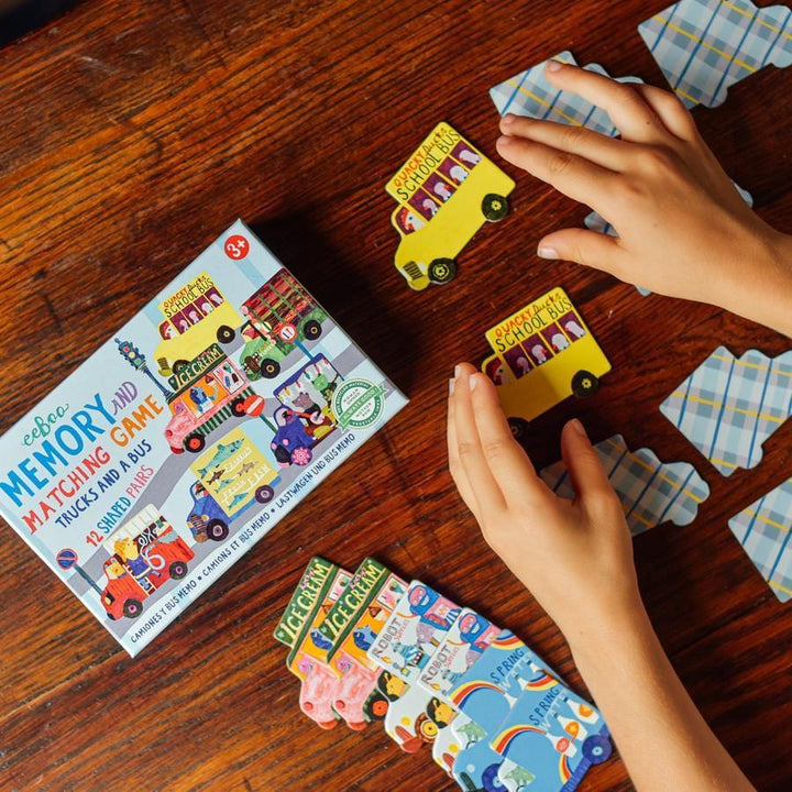 eeBoo Games Trucks and a Bus Matching Game
