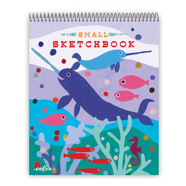 eeBoo Kids Narwhal Party Small Sketchbook - Animals