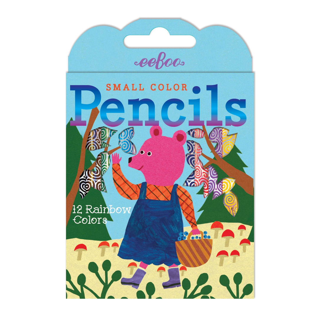 eeBoo Pencils Blueberry Bear Small Rainbow Color Pencils