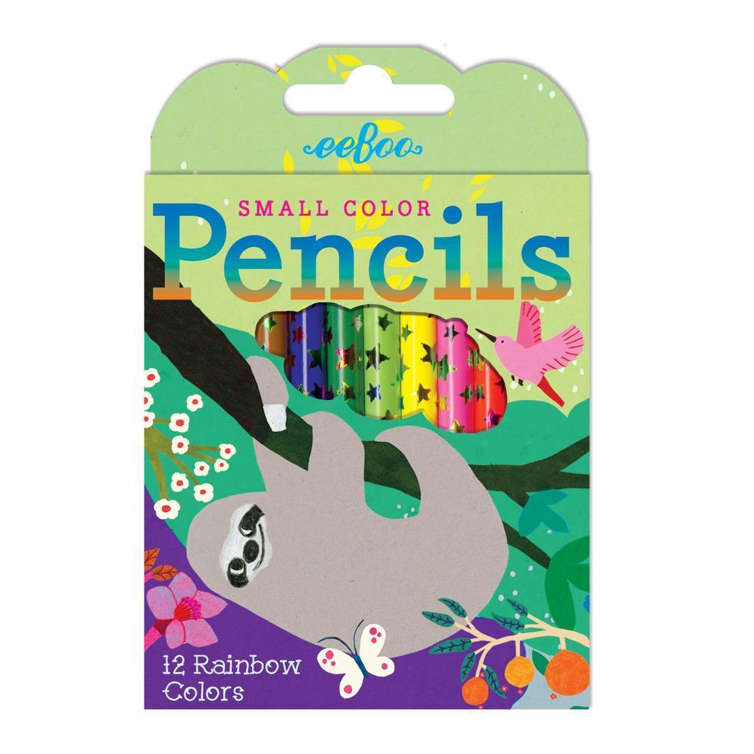 eeBoo Pencils Sloth & Butterfly Small Rainbow Color Pencils