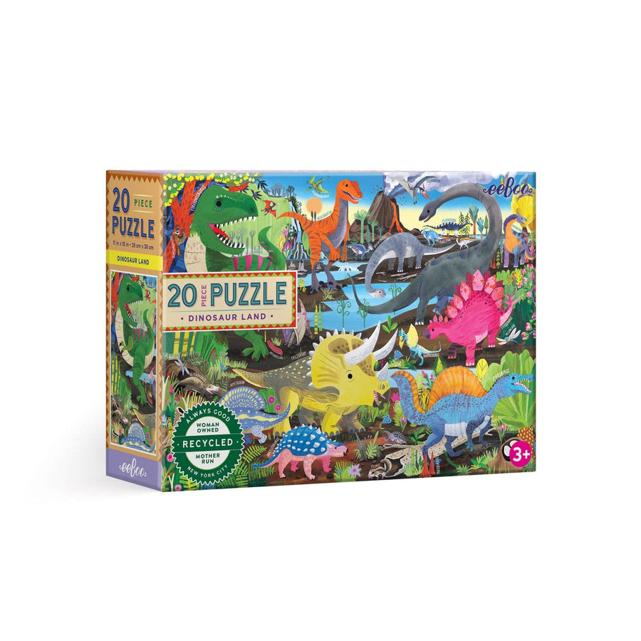 eeBoo Puzzle Dinosaur Land 20 Piece Big Puzzle
