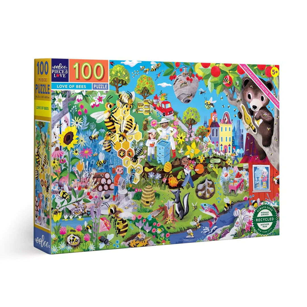 eeBoo Puzzle Love of Bees 100 Piece Puzzle