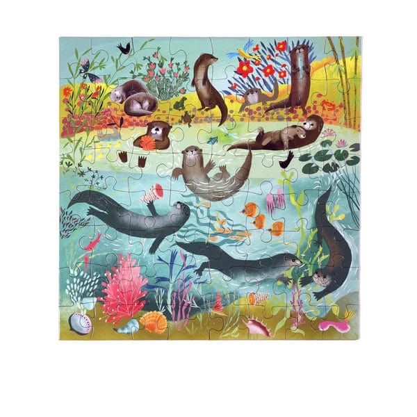 eeBoo Puzzle Otters At Play 64 Piece Puzzle