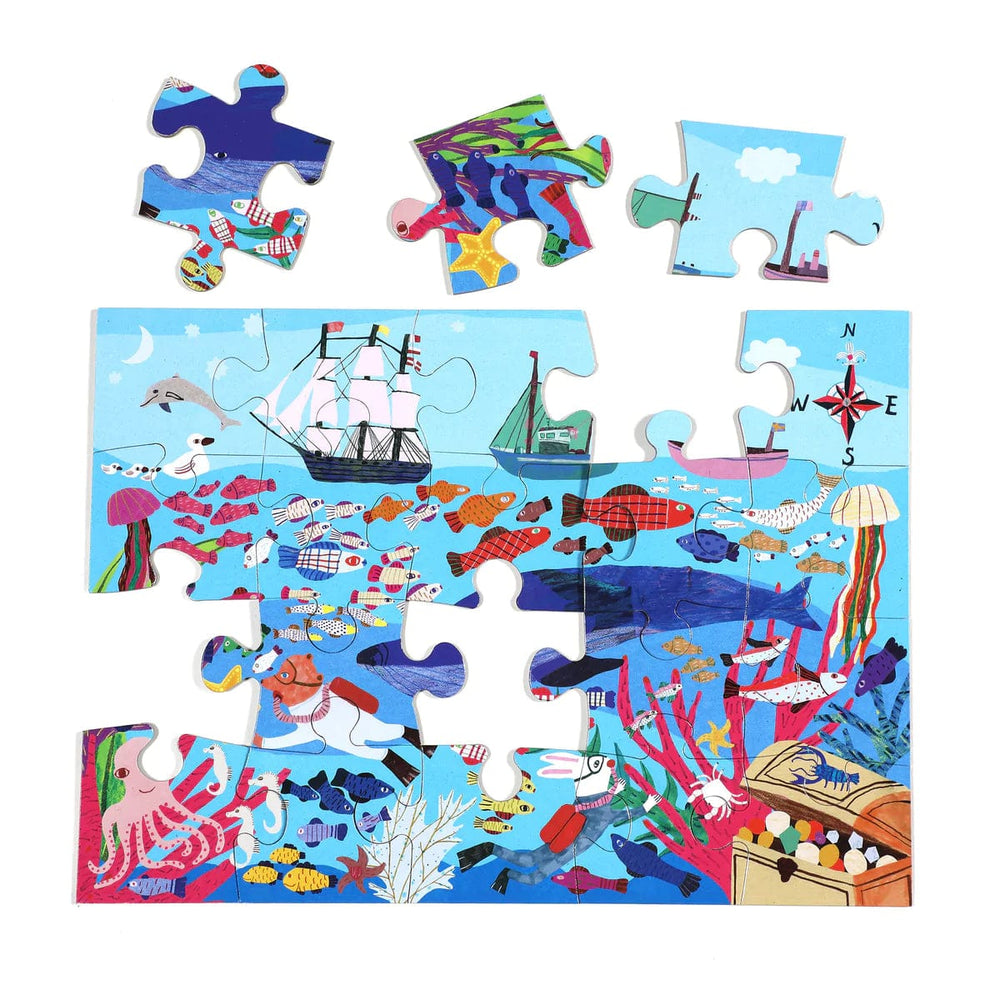 eeBoo Puzzle Sea Exploration 20 Piece Big Puzzle
