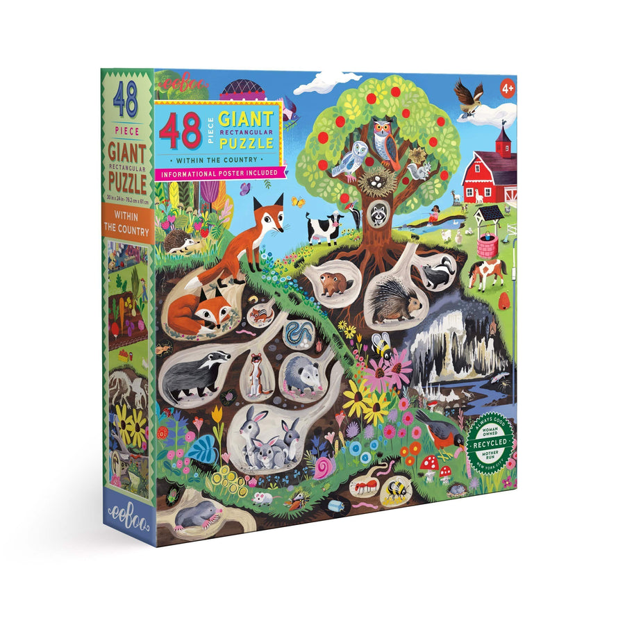 eeBoo Puzzle Within the Country 48 Piece Giant Puzzle