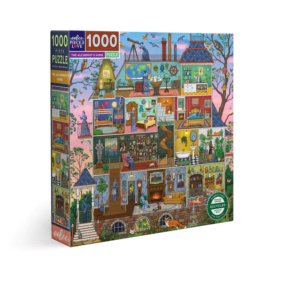 eeBoo Puzzles The Alchemist's Home 1000 Piece Square Puzzle
