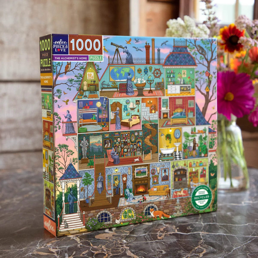 eeBoo Puzzles The Alchemist's Home 1000 Piece Square Puzzle