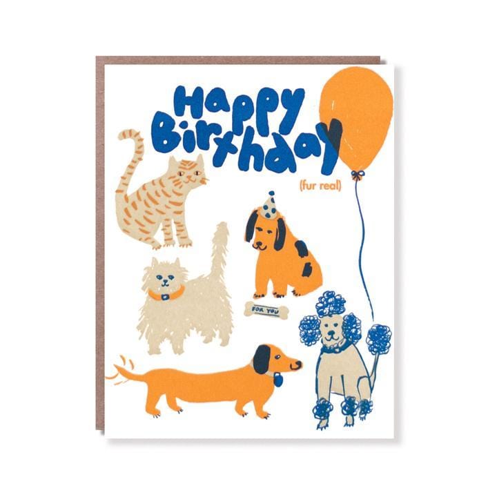 Egg Press Card Happy Birthday Fur Real Card