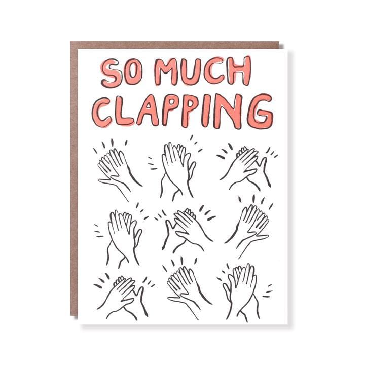 Egg Press Card So Much Clapping Congrats Card