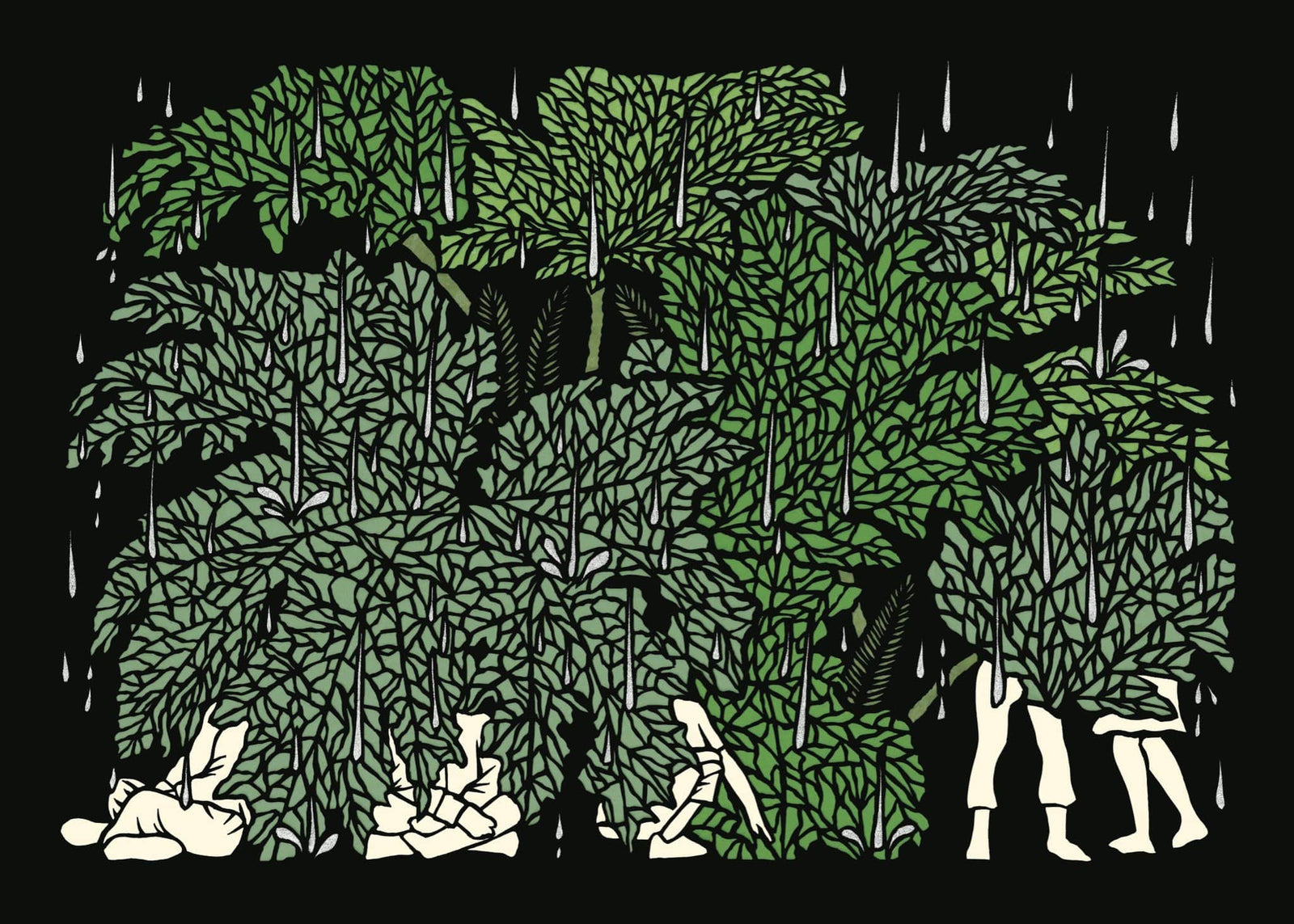 Elizabeth Vanduine Card PNW Umbrella Greeting Card