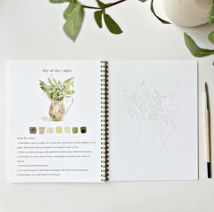 Emily Lex Art Supplies Watercolor Workbook: Bouquets