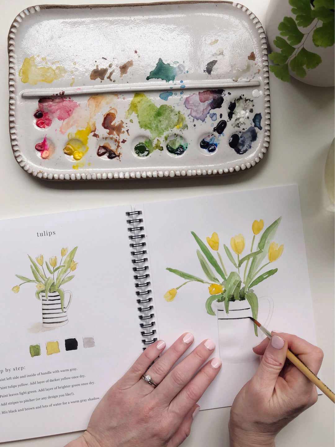emily lex Watercolor Workbook Flowers - Antiquaria