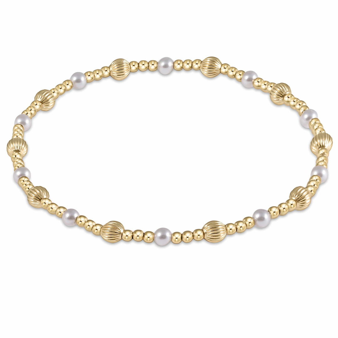 Enewton design Bracelet Dignity Sincerity Pattern 4mm Bead Bracelet - Pearl