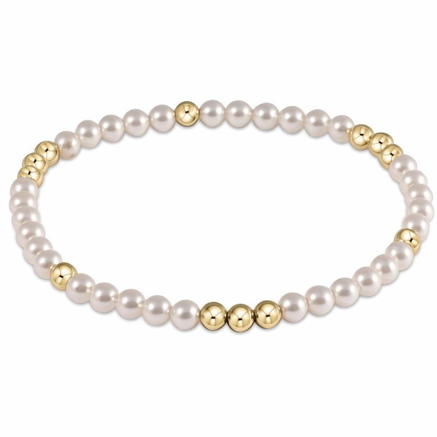 Enewton design Bracelet Worthy Pattern 4mm Bead Bracelet - Pearl