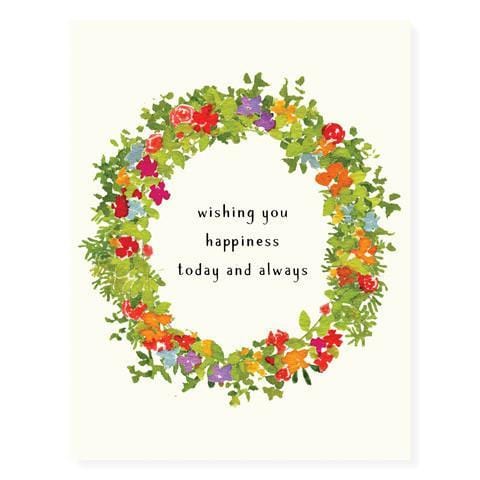 Felix Doolittle Card Flower Wreath Happiness Card