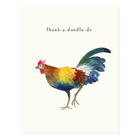 Felix Doolittle Card Thanks-a-doodle-do Italian Rooster Thank You Card