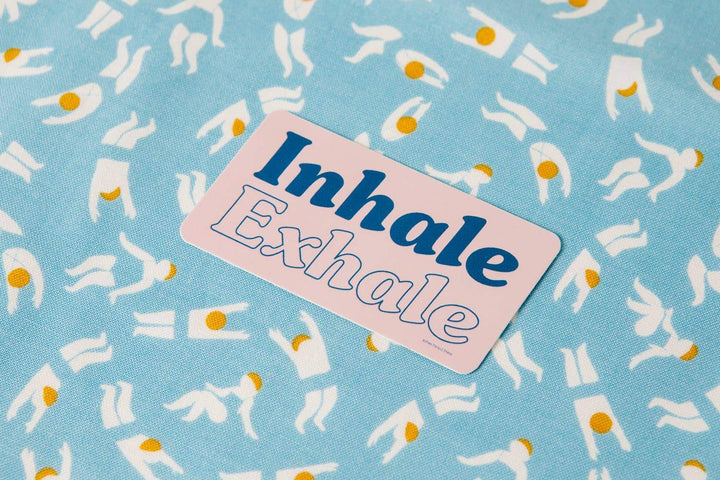 Free Period Press Sticker Inhale Exhale Vinyl Sticker