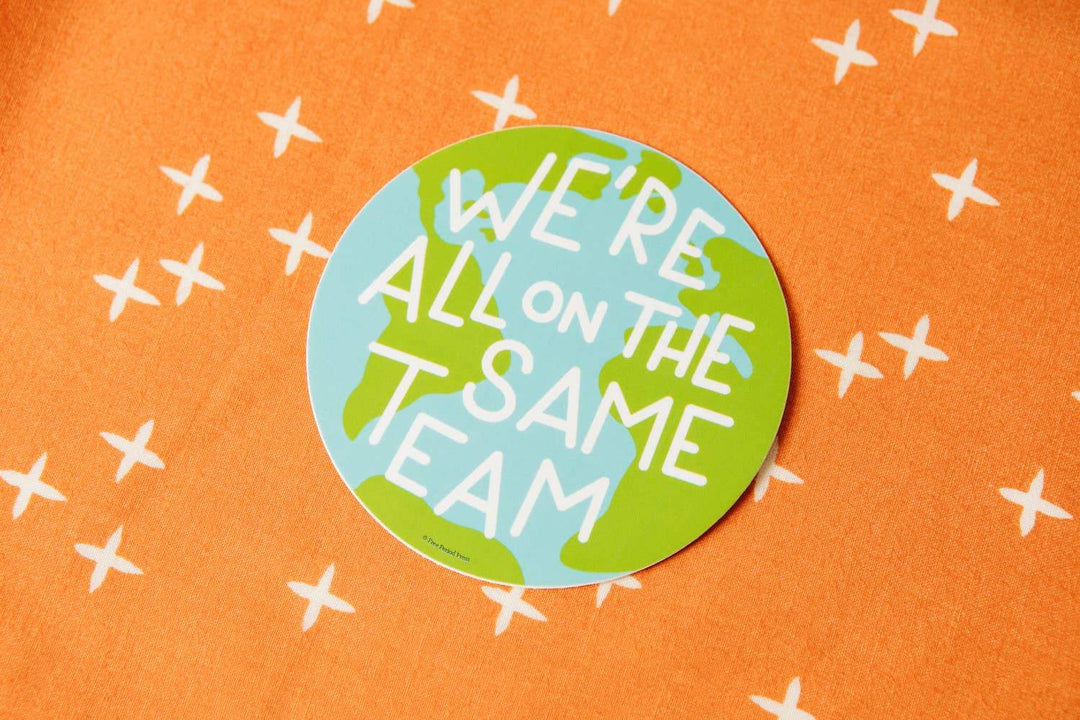 Free Period Press Sticker Same Team Earth Vinyl Sticker