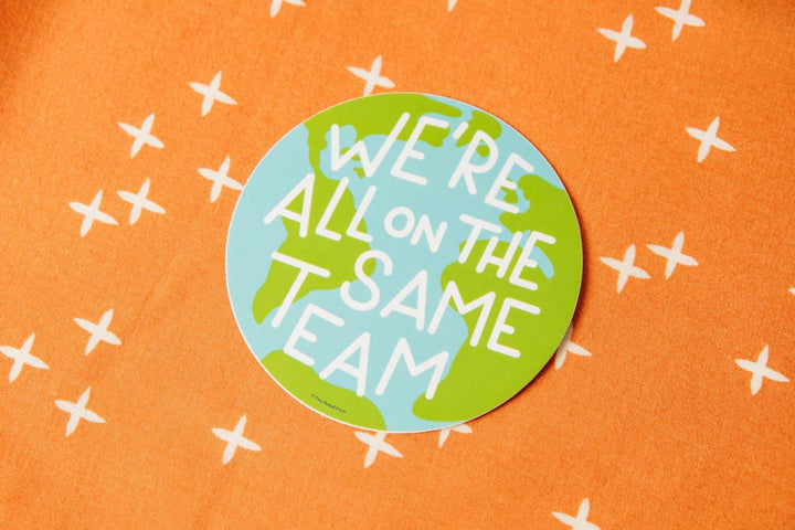 Free Period Press Sticker Same Team Earth Vinyl Sticker