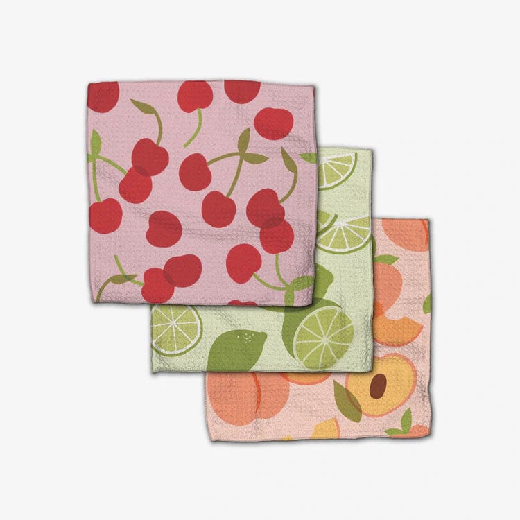 Geometry Kitchen Towels Fruit Fun Dishcloth Set
