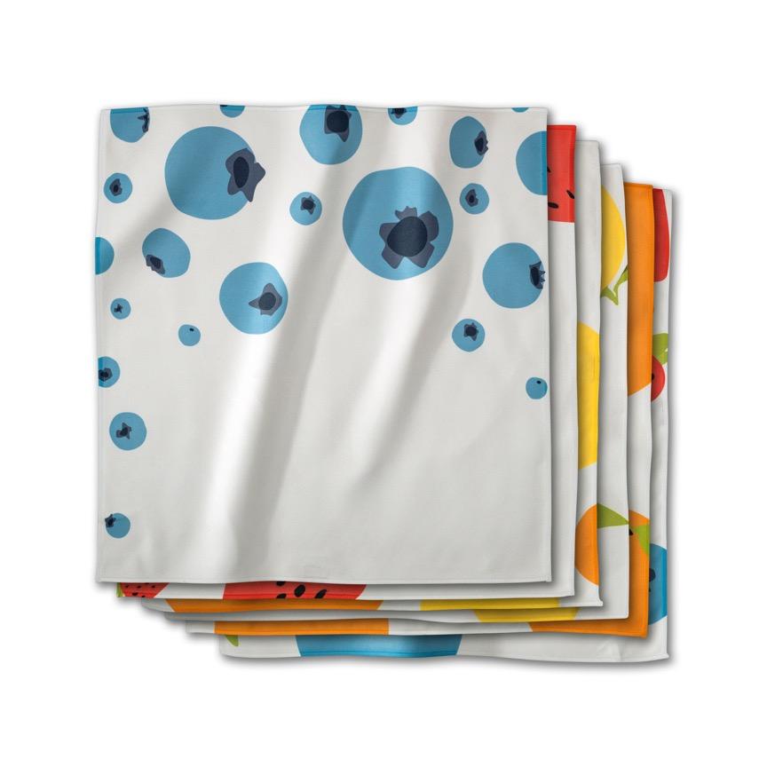 Geometry Napkins Sunny Fruit Set of Dinner Napkins