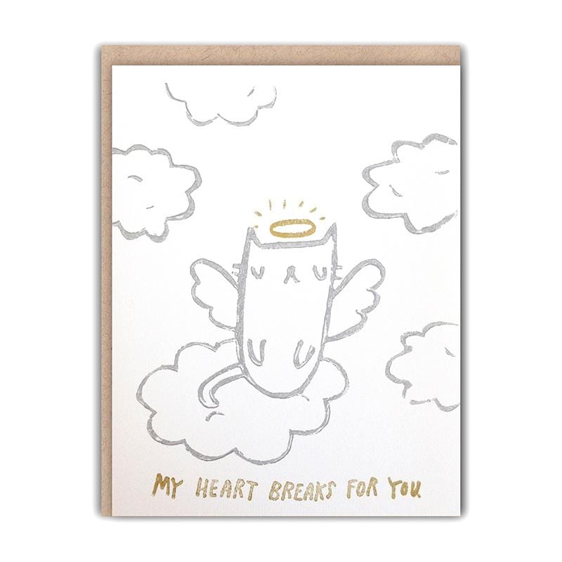 Ghost Academy Card Angel Kitty Sympathy Card