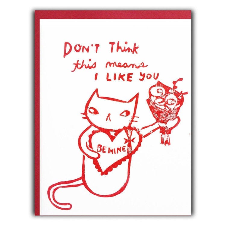 Ghost Academy Card Reluctant Kitty Valentine Card