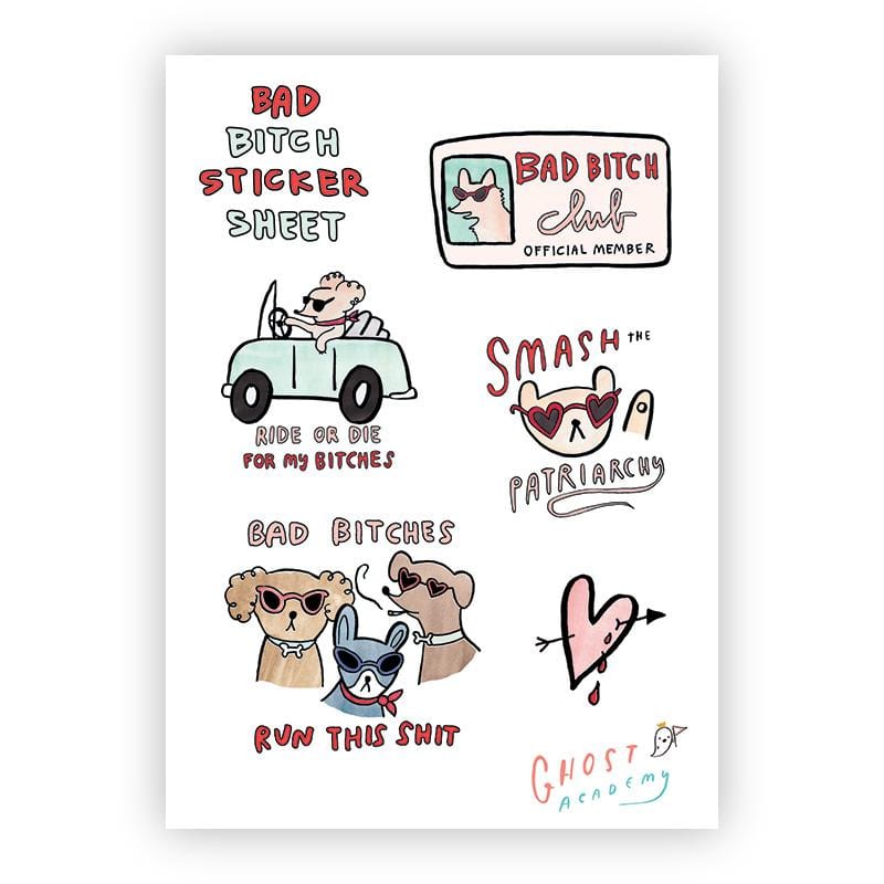 Ghost Academy Sticker Sheets Bad Bitch Sticker Sheet