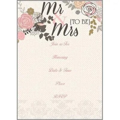 Gina B Designs Blank Invitations Fill In Invitation - Mr and Mrs