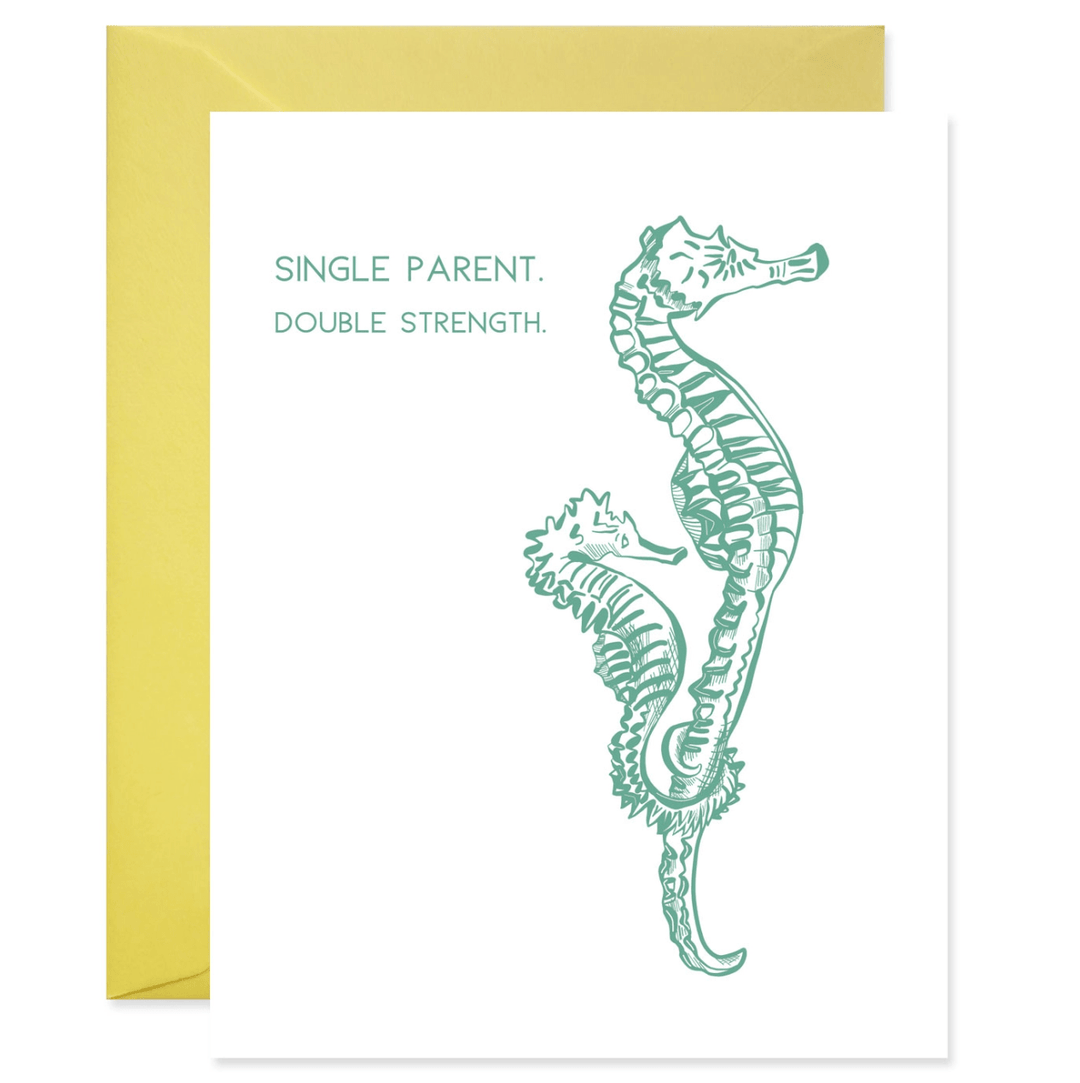 Good Juju Single Card Single Parent Seahorse Card