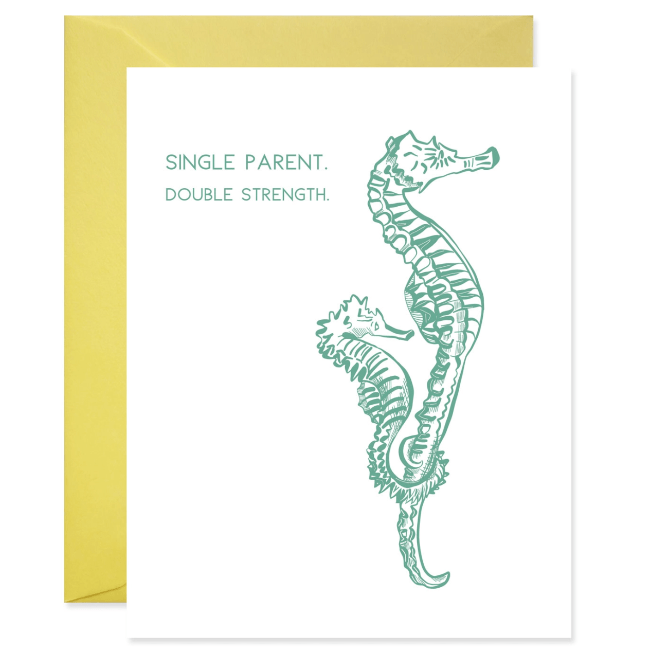 Good Juju Single Card Single Parent Seahorse Card