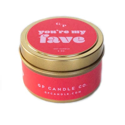 GP Candle Co Candle You're My FaVe 4 oz. Just Because Candle Tin