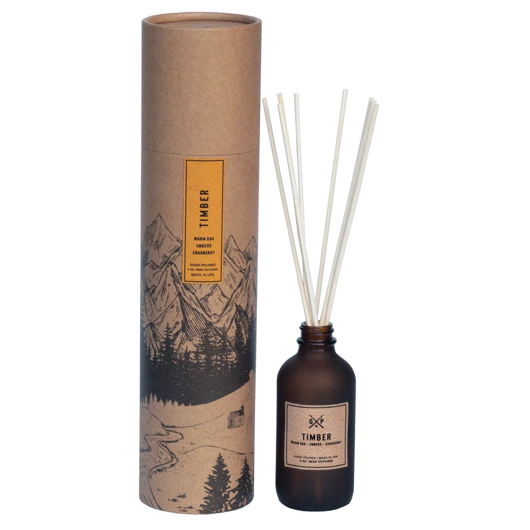 GP Candle Co Diffuser Timber 4oz. Reed Diffuser