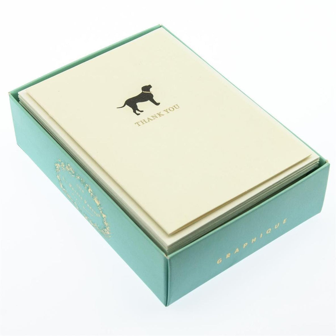 Graphique de France Boxed Card Set Black Lab La Petite Presse Thank You Boxed Set