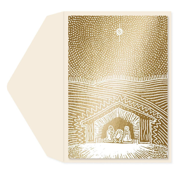 Graphique de France Card Nativity Holiday Greeting Card