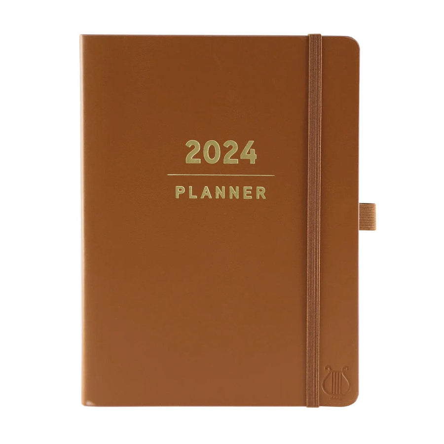 Graphique de France Planner 2024 Brown 18-Month Soft Cover Planner 6" x 8"