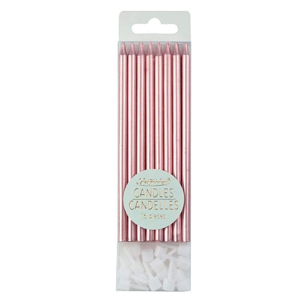 Great Pretenders Birthday Candles Metallic Pink Candles