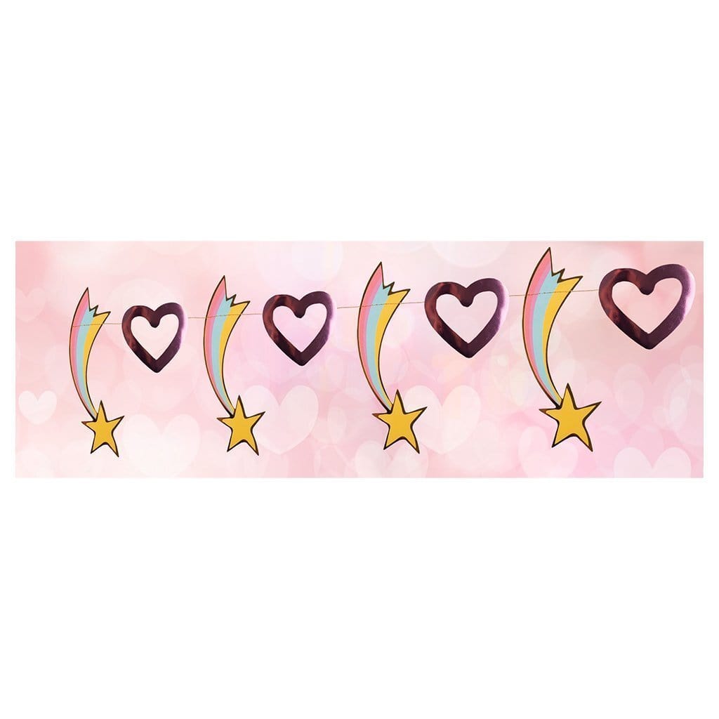 Great Pretenders Party Supplies Hearts & Shooting Stars Garland