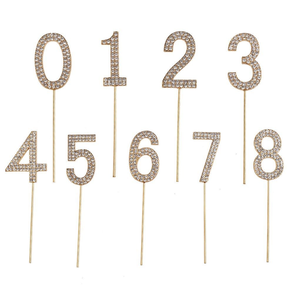 Great Pretenders Party Supplies Rhinestone Cake Topper Numbers