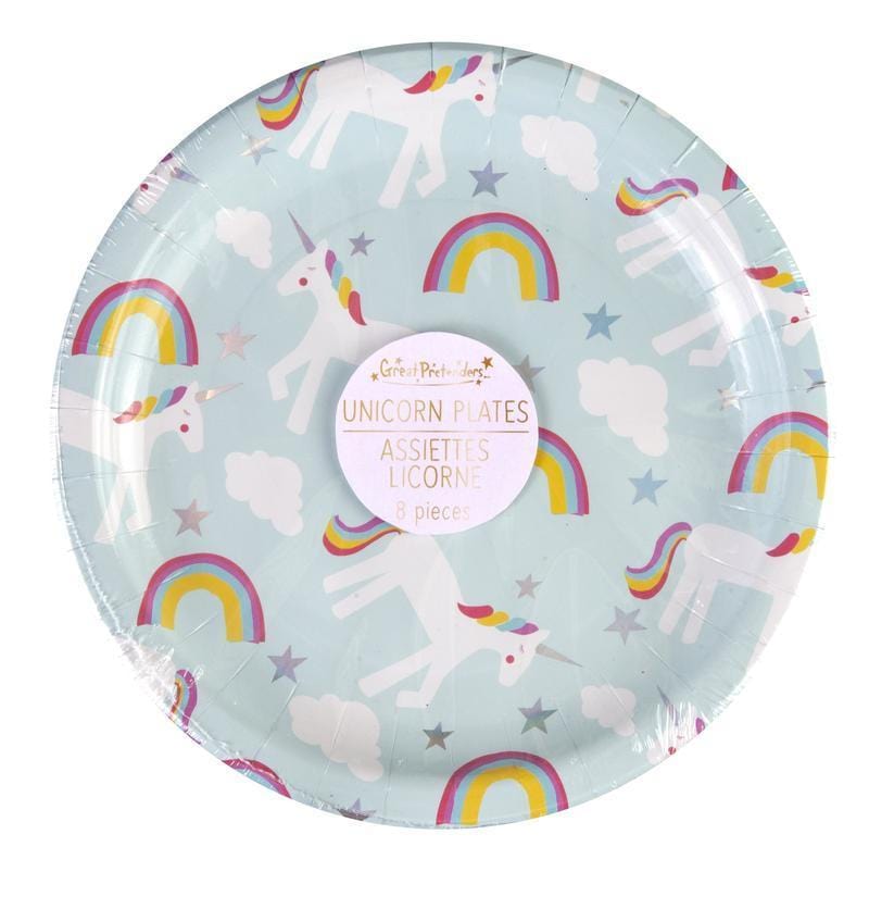 Great Pretenders Party Supplies Unicorn Plates SMALL 6" (8 pcs)