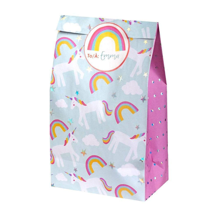 Great Pretenders Party Supplies Unicorn Treat Bags with Stickers