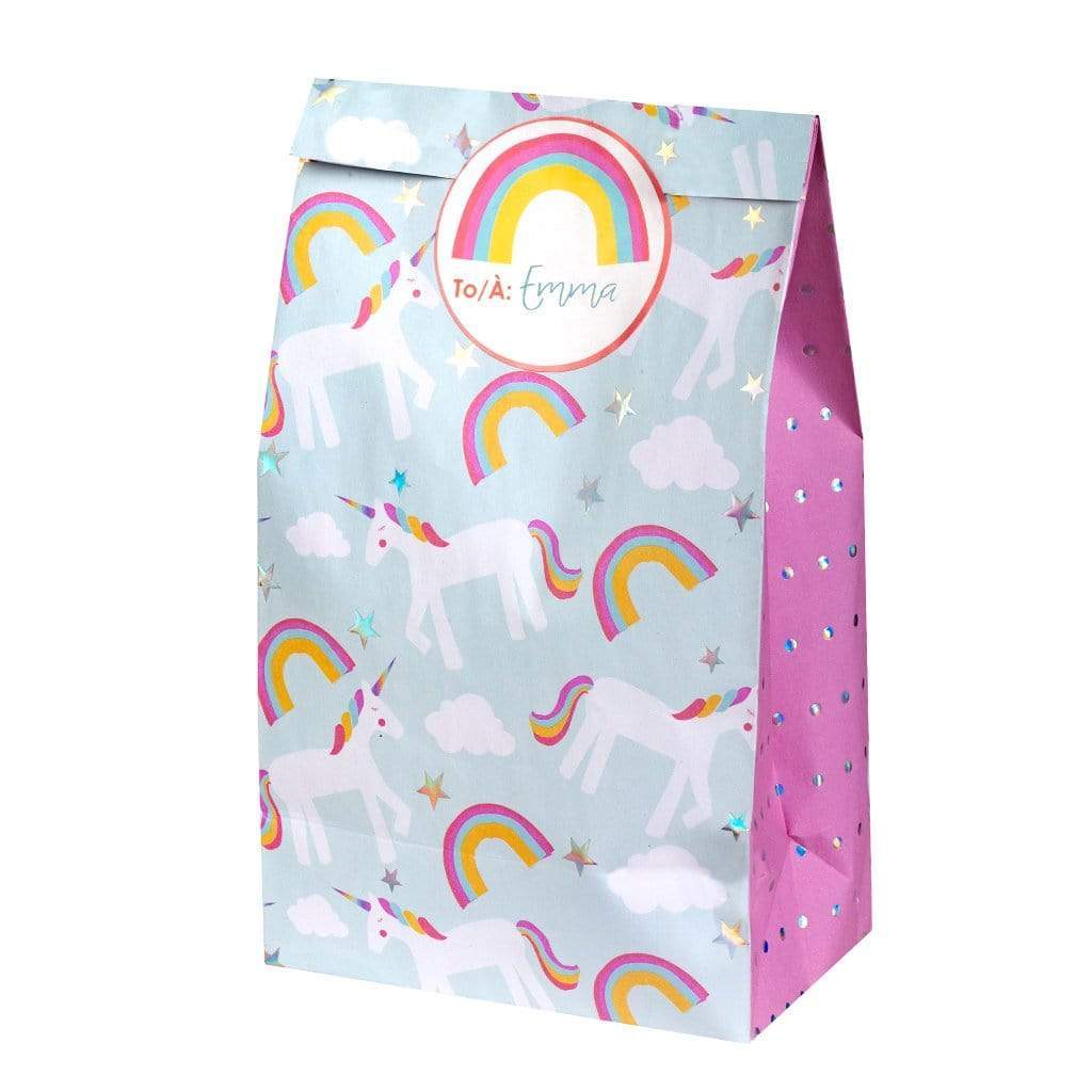 Great Pretenders Party Supplies Unicorn Treat Bags with Stickers