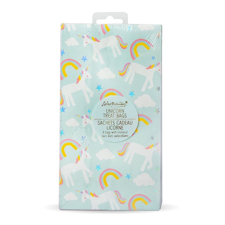 Great Pretenders Party Supplies Unicorn Treat Bags with Stickers