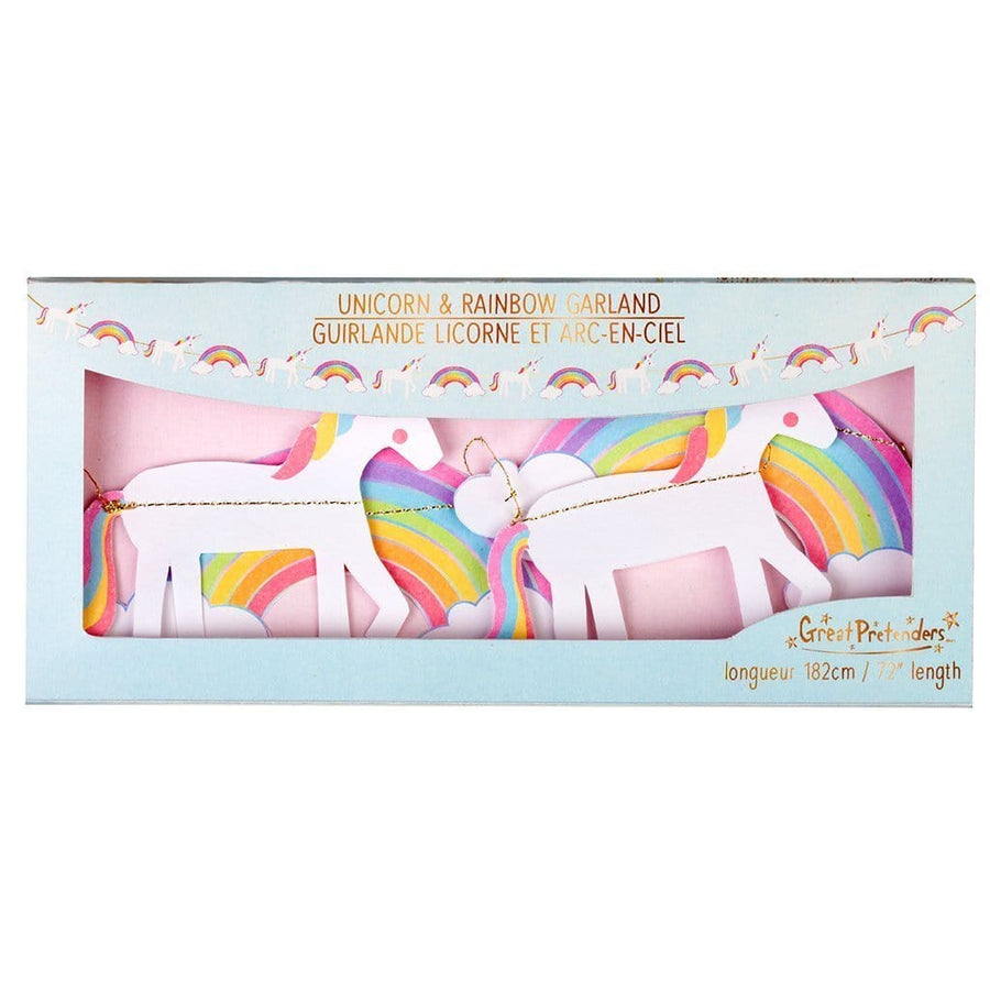 Great Pretenders Party Supplies Unicorns with Rainbows Garland